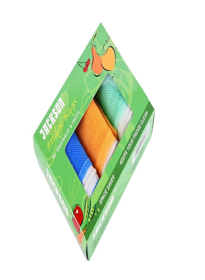 جاكسون أكياس جاكسون للخضراوات والفواكه للثلاجة - 3 علب - 3 أكياس في كل علبة - إجمالي 9 أكياس (طول 37 × عرض 27 سم) - Image 3